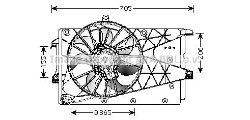 AVA QUALITY COOLING Вентилятор, охлаждение двигателя OL7526